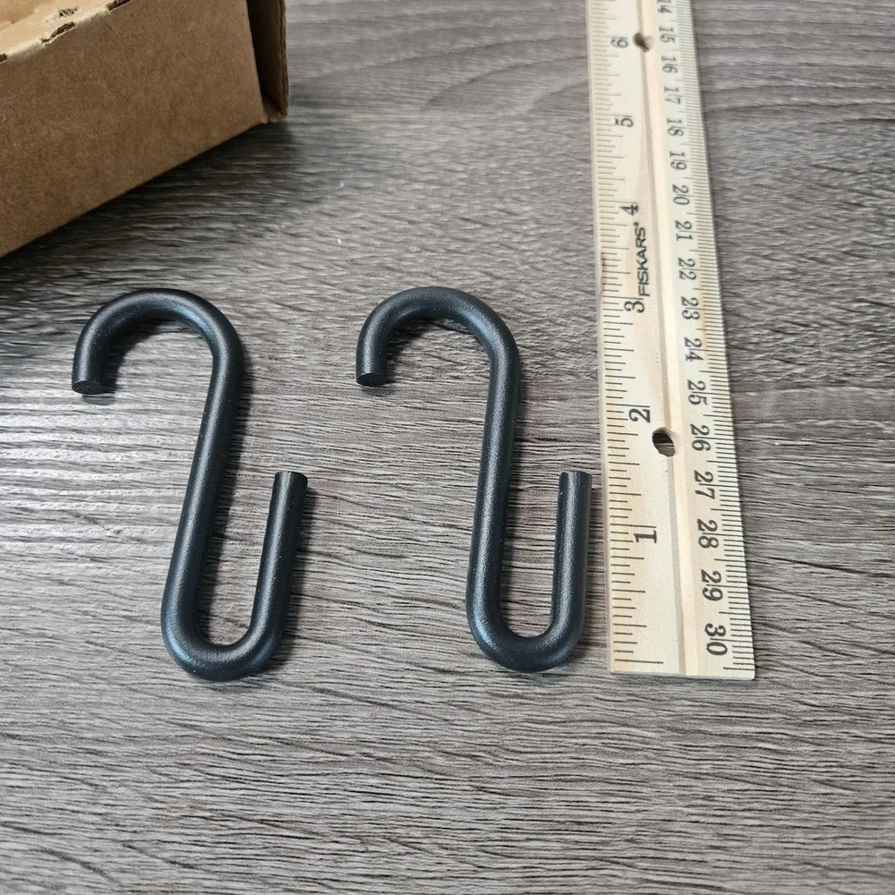 Longaberger Metalworks Wrought Iron S Hooks 2 Pack Black 71129